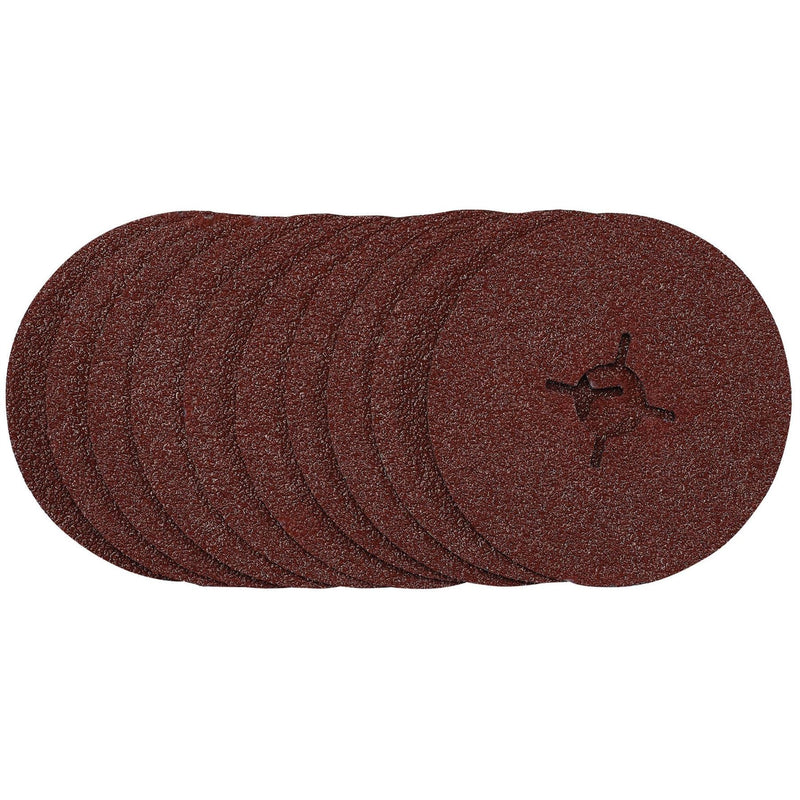 Draper Fibre Sanding Discs, 115mm, 36 Grit, (Pack of 10) 68377 Draper - Dynamic Drive