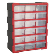 Sealey Cabinet Box 18 Drawer Red/Black APDC18R Sealey - Dynamic Drive