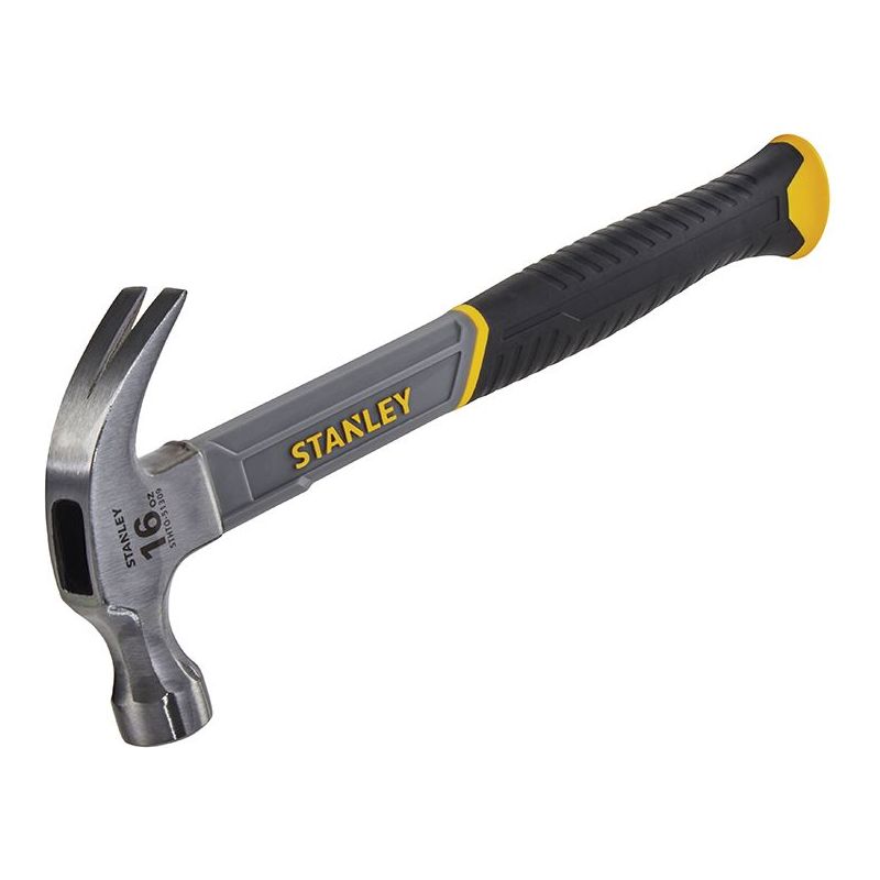 Stanley® Hand Tools Curved Claw Hammer Fibreglass Shaft 450g (16oz) STANLEY® Hand Tools - Dynamic Drive