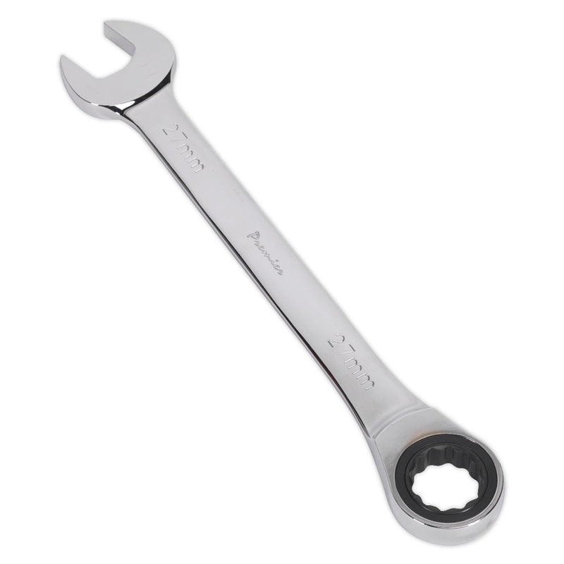 Sealey Ratchet Combination Spanner 27mm RCW27 Sealey - Dynamic Drive