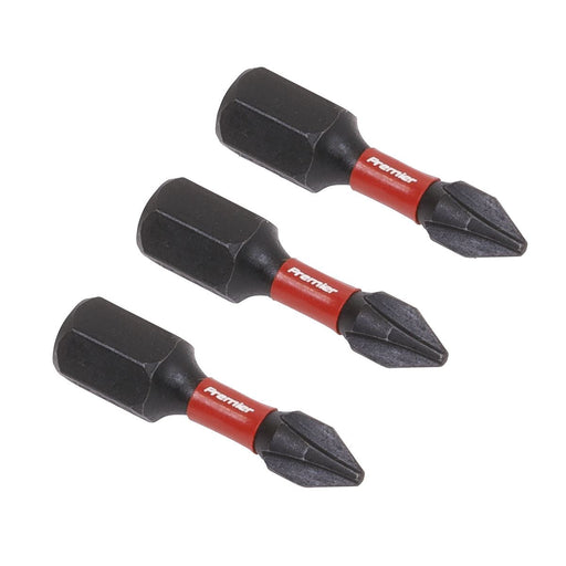 Sealey Phillips #1 Impact Power Tool Bits 25mm 3pc AK8204 Sealey - Dynamic Drive