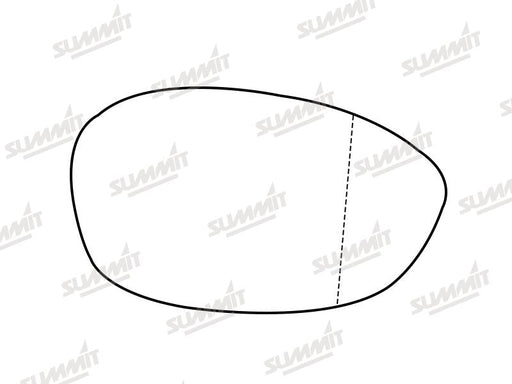 Summit Stick-On Aspheric Mirror Glass fits Alfa Romeo Brera, 4C & 8C Spider RHS Summit - Dynamic Drive