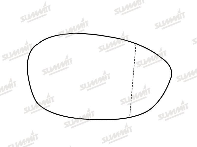 Summit Stick-On Aspheric Mirror Glass fits Alfa Romeo Brera, 4C & 8C Spider RHS Summit - Dynamic Drive