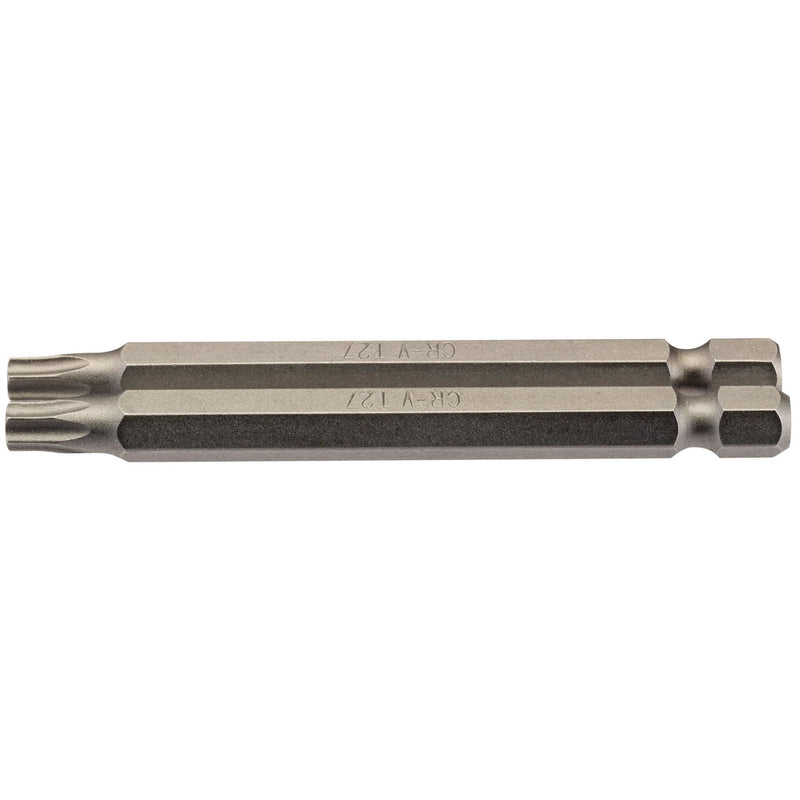 Draper TX-STAR Insert Bit, 1/4" Hex, 75mm Long, T27 (Pack of 2) Draper - Dynamic Drive