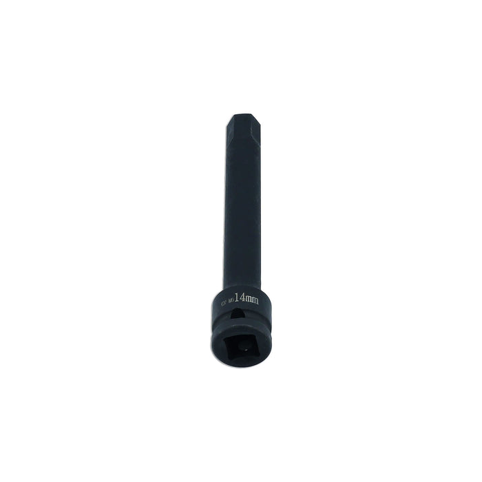 Laser Extra Long Impact Hex Bit 1/2"D 14mm 8587 Laser - Dynamic Drive