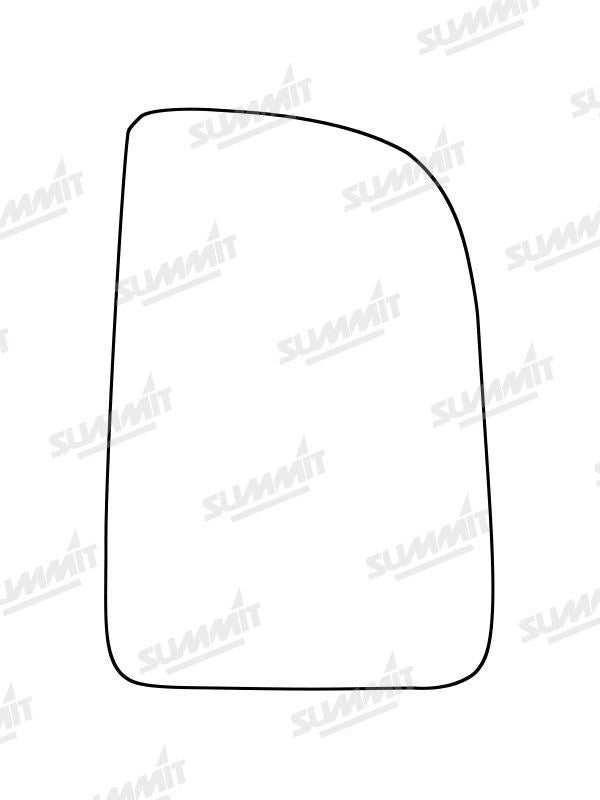 Summit Heated Base Plate With Commercial Mirror Glass fits Mercedes Sprinter 18 on RHS (Suitable for short arm mirrors) Summit - Dynamic Drive