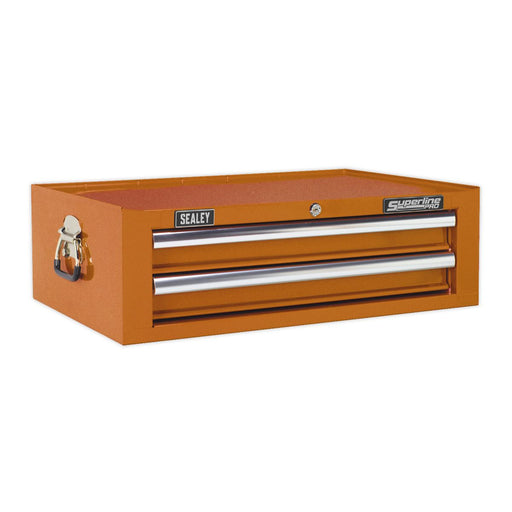 Sealey Mid-Box 2 Drawer with Ball-Bearing Slides - Orange Sealey  - Dynamic Drive