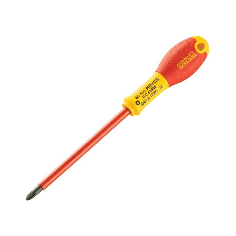 Stanley® Hand Tools FatMax® VDE Insulated Screwdriver Phillips Tip PH2 x 125mm STANLEY® Hand Tools - Dynamic Drive