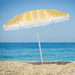 Gardenwize Yellow-Striped Fringed Parasol for Garden / Camping Gardenwize - Dynamic Drive