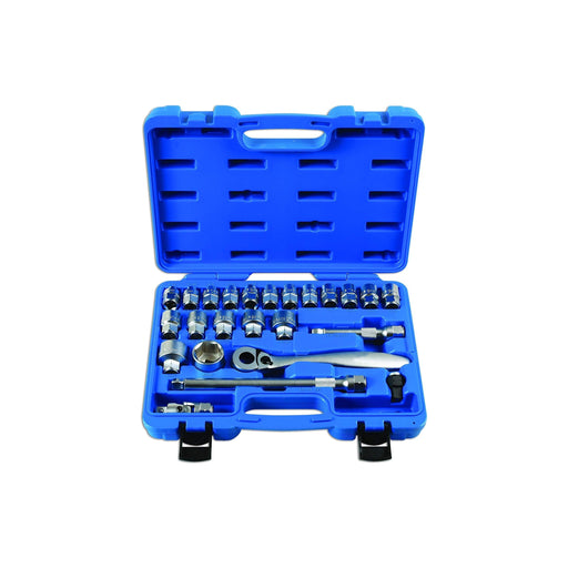 Laser Low Profile Dual Drive Socket Set 1/2"D 24pc 7103 Laser - Dynamic Drive