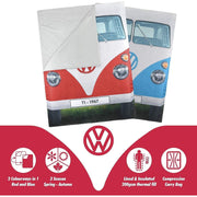 Vw Double Sleeping Bag Reversable Blue/Red 190Cm X 150Cm OL0183 Board Masters - Dynamic Drive