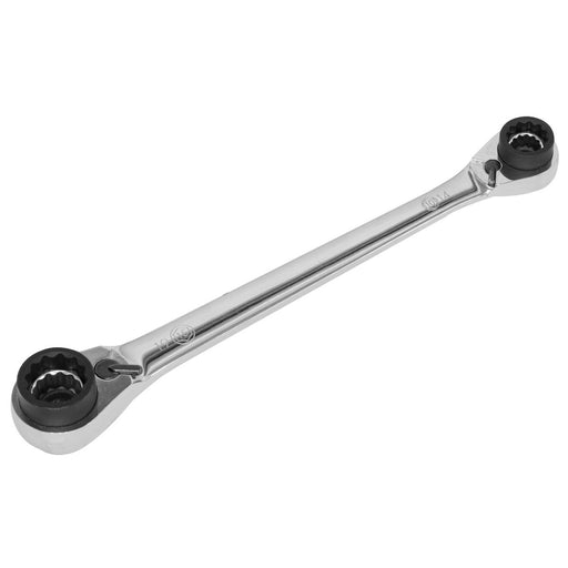 Sealey Ratchet Ring Spanner 8-in-1 Reversible Metric AK6391 Sealey - Dynamic Drive