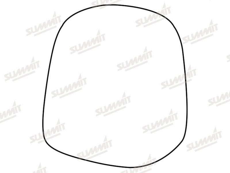 Summit Stick-On Standard Mirror Glass fits Toyota Landcruiser 09 to 15 RHS Summit - Dynamic Drive