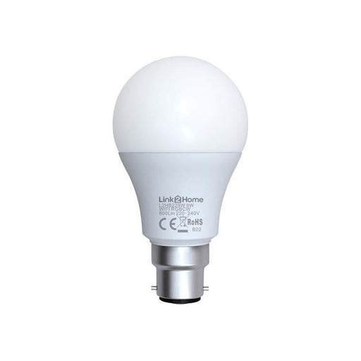 Link2Home Wi-Fi LED BC (B22) Opal GLS Dimmable Bulb, White + RGB 800 lm 9W Link2Home - Dynamic Drive