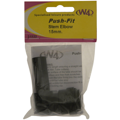 MDS1203 W4 push fit Stem Elbow 15mm 31522 W4 - Dynamic Drive