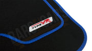 Sakura VR Blue Embroidered Edging Car Mat Set (Front & Rear) Universal Sakura - Bars 4 Cars