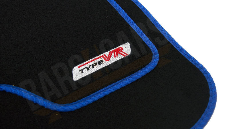 Sakura VR Blue Embroidered Edging Car Mat Set (Front & Rear) Universal Sakura - Bars 4 Cars