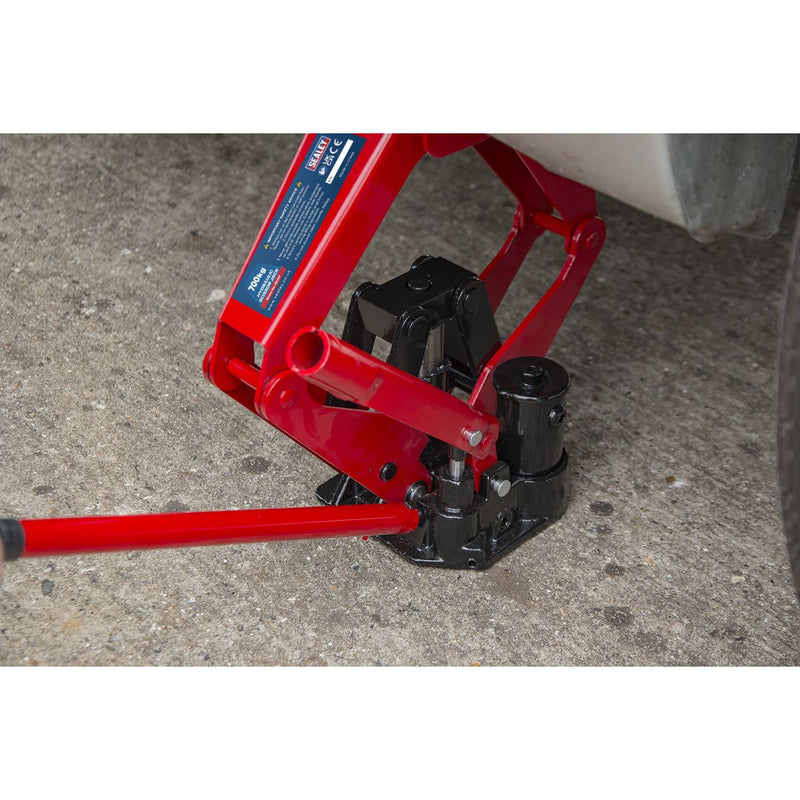 Sealey Hydraulic Scissor Jack 700kg HSJ07 Sealey - Dynamic Drive
