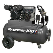 Sealey Air Compressor 100L Belt Drive 3hp with Front Control Panel SAC3103B Sealey - Dynamic Drive