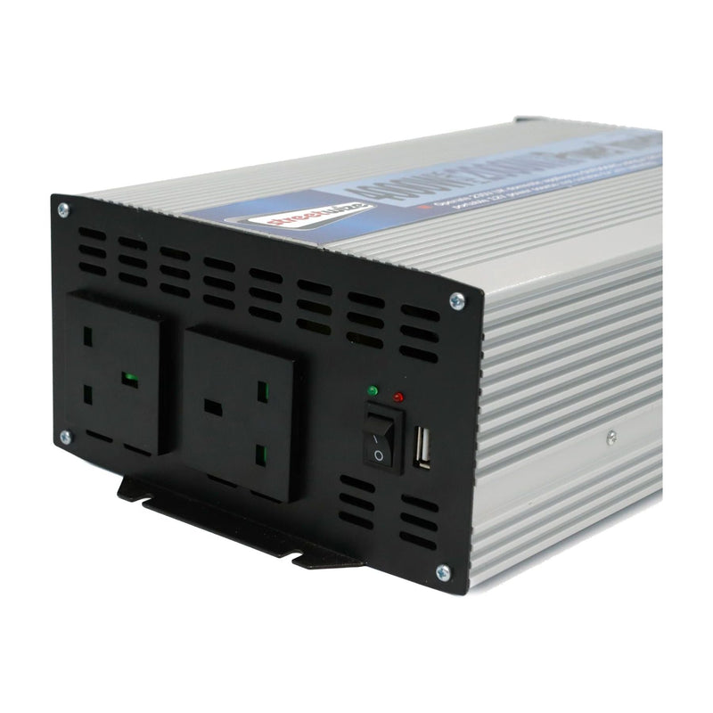 2000w-4000w Peak AC-DC 12v-230v Converter Inverter 2 Way Power Socket INV2000 Streetwize - Dynamic Drive