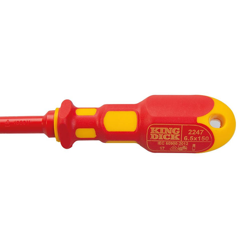 King Dick VDE Slotted Screwdriver 6.5 x 150mm King Dick - Dynamic Drive