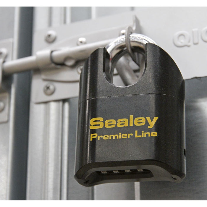Sealey Steel Body Combination Padlock Shrouded Shackle 62mm PL603S Sealey - Dynamic Drive