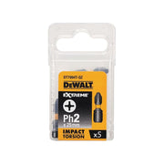Dewalt Power Tools Impact Torsion Bits PH2 x 25mm (Pack 5) DeWALT Power Tools - Dynamic Drive
