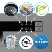 Baridi Tabletop Dishwasher 6 Place Settings 6.5L Capacity - Silver DH84 Baridi - Dynamic Drive