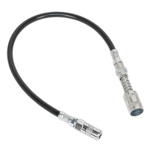 Sealey Rubber Delivery Hose with 4-Jaw Connector Flexible 450mm Quick Release Co Sealey - Dynamic Drive