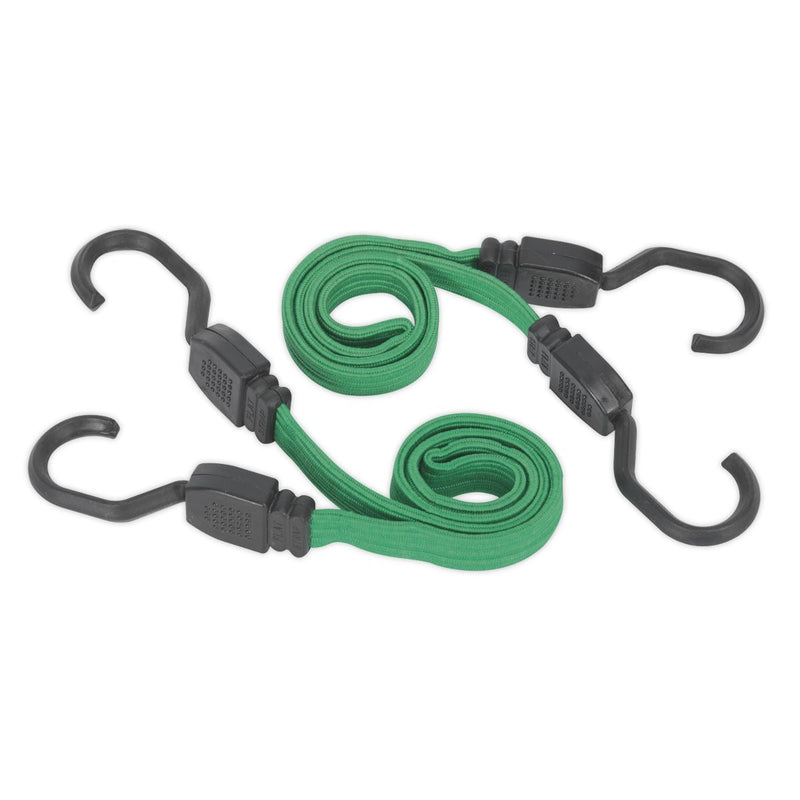 Sealey Flat Bungee Cord Set 2pc 610mm BCS16 Sealey - Dynamic Drive