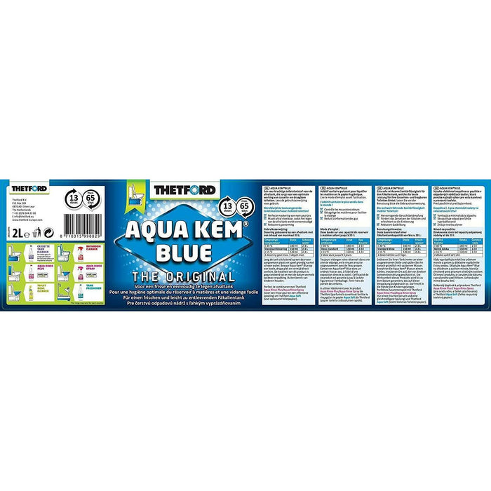 2x Thetford Aqua Kem Blue Caravan & Motorhome Toilet Chemical Fluid *2L* Thetford  - Dynamic Drive