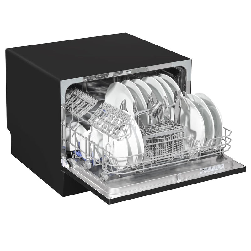 Baridi Tabletop Dishwasher 6 Place Settings 6.5L Capacity - Black DH85 Baridi - Dynamic Drive