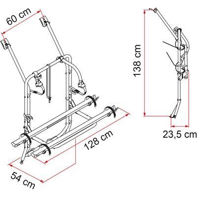 Fiamma Carry Bike Volkswagen VW T4 With Single Rear Door 2 Bicycle Cycle Carrier Fiamma  - Dynamic Drive