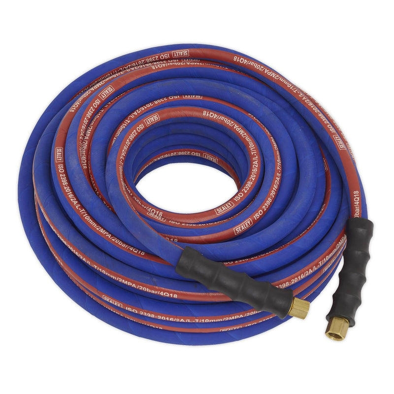 Sealey Extra-Heavy-Duty Air Hose with 1/4"BSP Unions 20m x 10mm AH20R/38 Sealey - Dynamic Drive