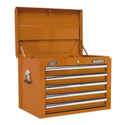 Sealey Topchest 5 Drawer with Ball-Bearing Slides Orange AP26059TO Sealey - Dynamic Drive
