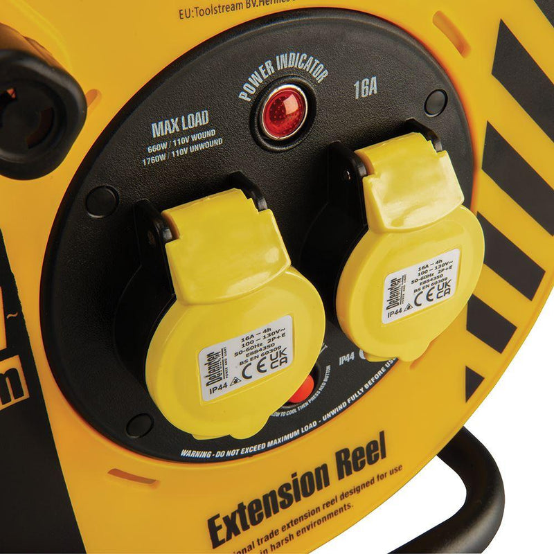Defender Industrial Cable Reel 25m 110V 16A Defender - Dynamic Drive