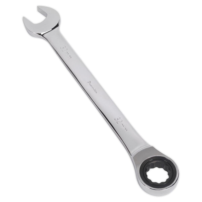 Sealey Ratchet Combination Spanner 32mm RCW32 Sealey - Dynamic Drive