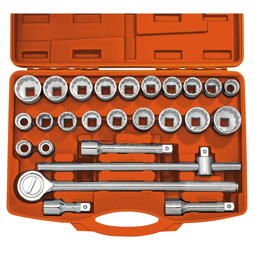 Draper Combined MM/AF Socket Set, 3/4" Sq. Dr., Orange (26 Piece) 04502 Draper - Dynamic Drive