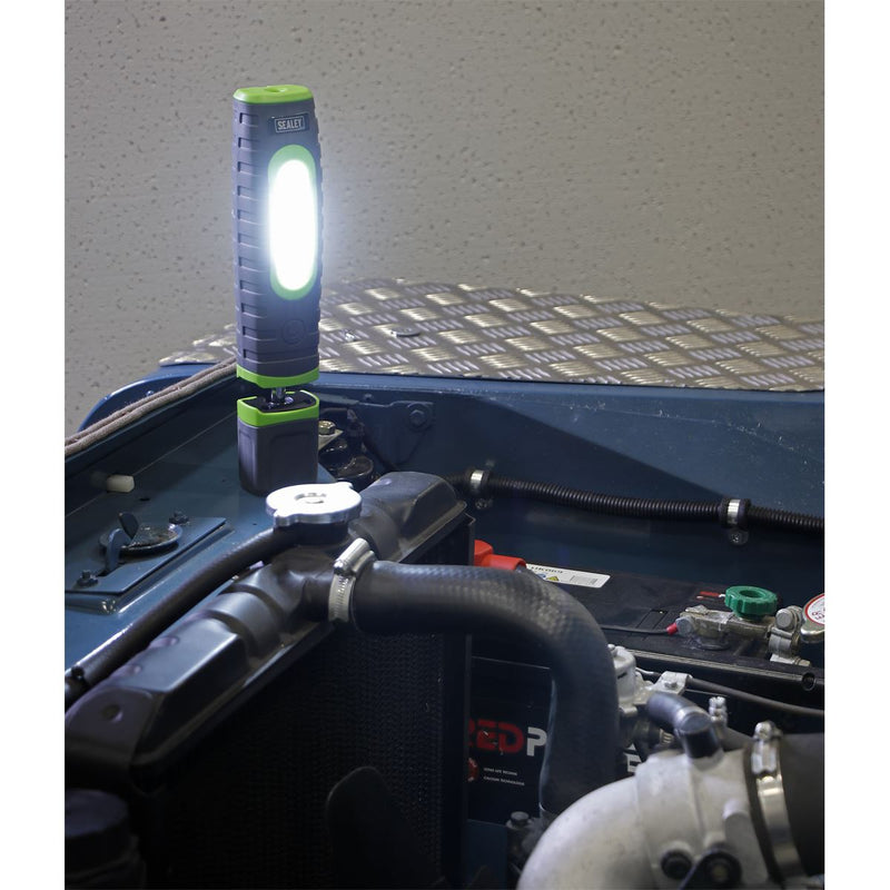 Sealey R/Charge 360 Insp Lamp 24 SMD LED + 3W LED Green 2 x Li-ion LED3606G Sealey  - Dynamic Drive