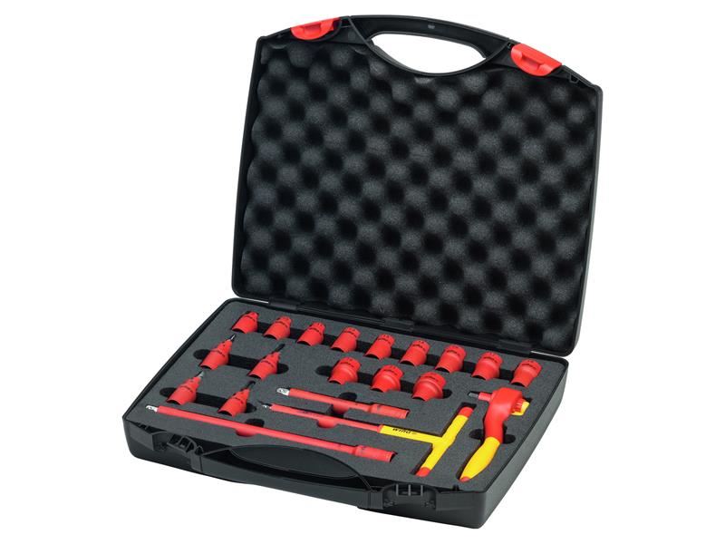 Wiha Insulated 3/8in Ratchet Wrench Set, 21 Piece (inc. Case) Wiha - Dynamic Drive