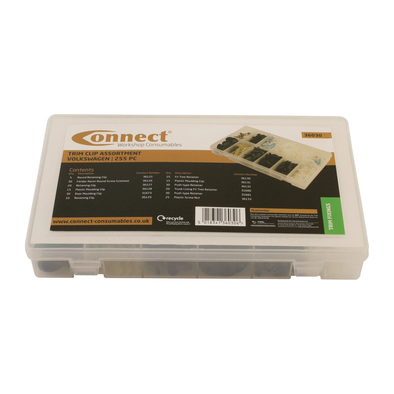 Connect for VW Assorted Trim Clips 255pc 36030 Tool Connection - Dynamic Drive