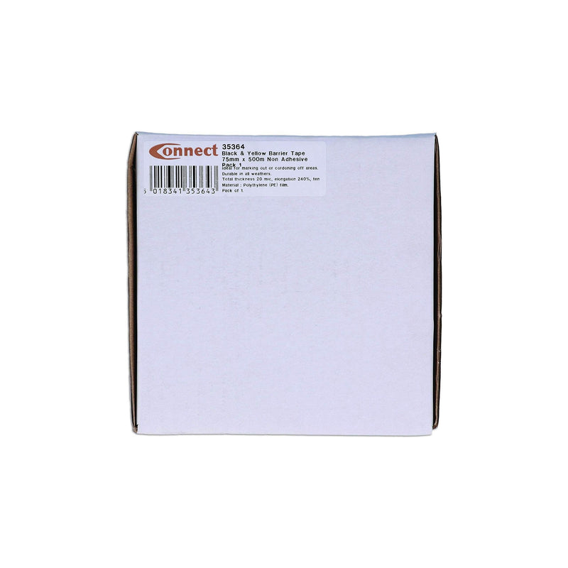 Connect Black & Yellow Barrier Tape 75mm x 500m Non Adhesive 1pc 35364 Tool Connection - Dynamic Drive