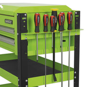Sealey Heavy-Duty Mobile Tool & Parts Trolley 2 Drawers & Lockable Top Hi-Vis Gr Sealey - Dynamic Drive