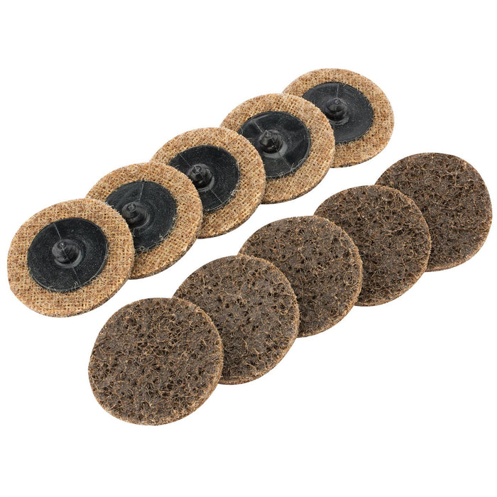 Draper Polycarbide Abrasive Pads, 50mm, Coarse (Pack of 10) 75625 Draper - Dynamic Drive