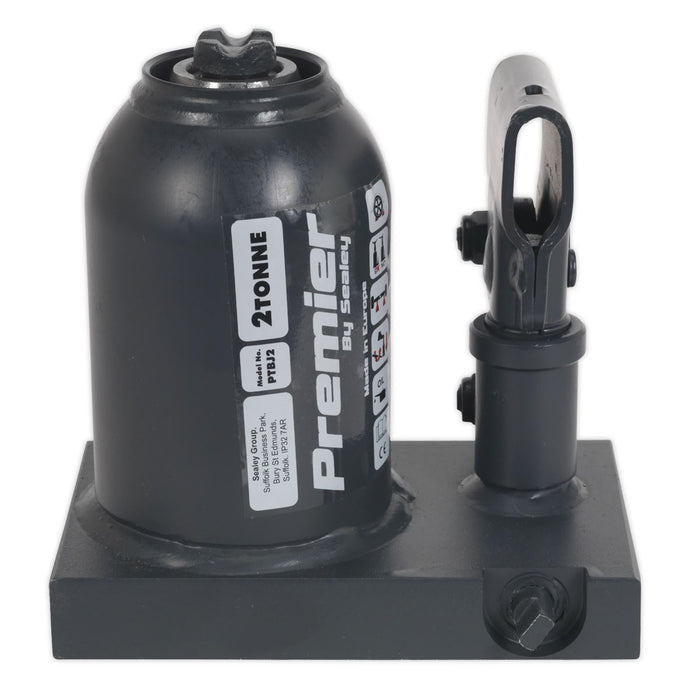 Sealey Premier Telescopic Bottle Jack Lift 2 Ton Tonne 360mm Max 145mm Min Lift Sealey  - Dynamic Drive