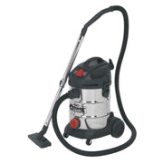 Sealey Vacuum Cleaner Industrial 30L 1400W/230V Stainless Drum Auto Start Sealey - Dynamic Drive