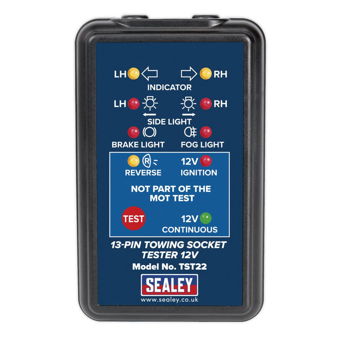 Sealey Towing Socket Tester 13-Pin 12V DVSA Approved TST22 Sealey - Dynamic Drive