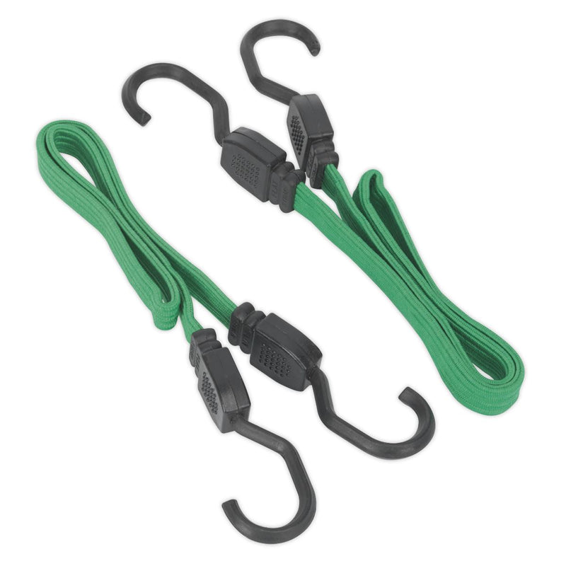 Sealey Flat Bungee Cord Set 2pc 610mm BCS16 Sealey - Dynamic Drive