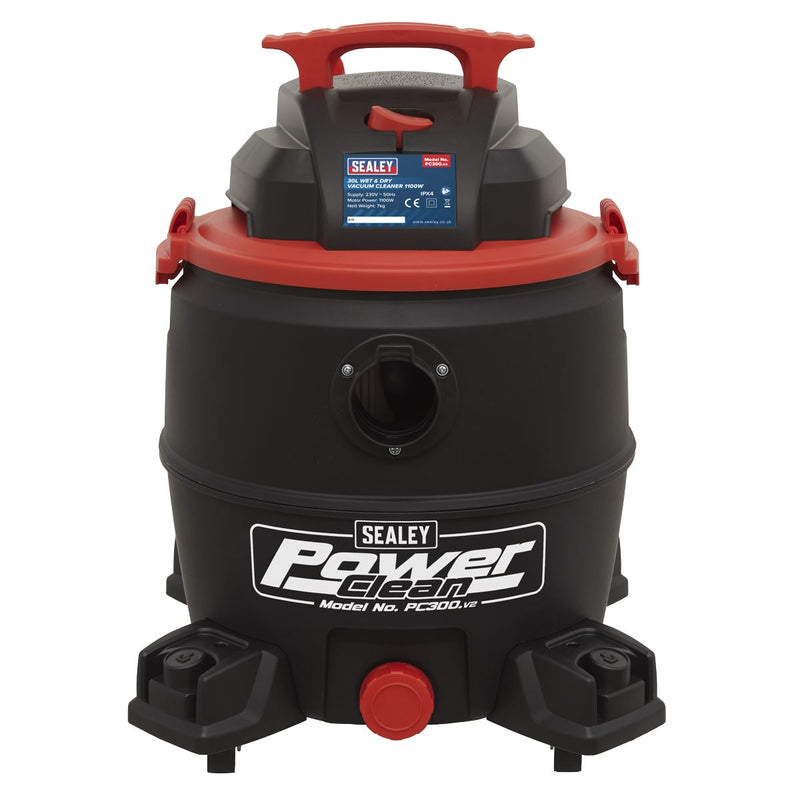 Sealey Vacuum Cleaner Wet & Dry 30L 1100W/230V PC300 Sealey - Dynamic Drive