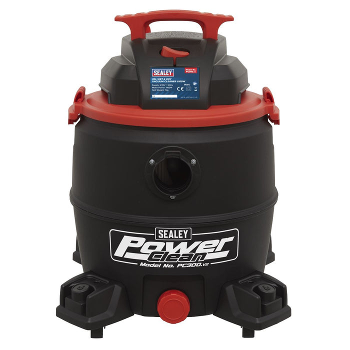 Sealey Vacuum Cleaner Wet & Dry 30ltr 1400W/230V PC300 Sealey  - Dynamic Drive